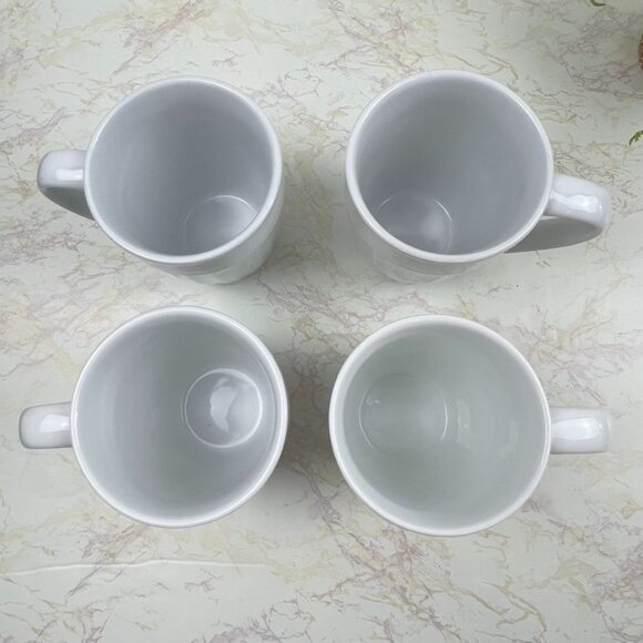Corningware Set of 4 French White Porcelain Coffee Mugs - Picture 5 of 11